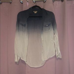 Lucky Brand Billie-white ombré cardigan